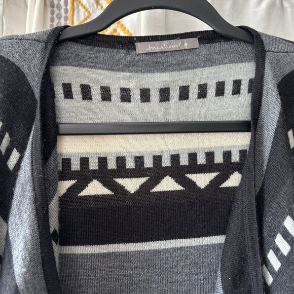 Smartwool Camp House Wrap Cardigan (Sz M) Southwestern Print Merino Wool Blend - Picture 3 of 8